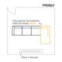 Imagem de Sofá 4 Lugares Mônaco Com Chaise Direito Linho Off White