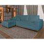 Imagem de Sofá 4 Lugares Mônaco Com Chaise Esquerdo Linho Azul Claro
