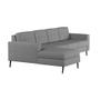Imagem de Sofá 4 Lugares Surprised com Chaise Esquerdo Pé Palito Linho Cotton Cinza