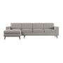 Imagem de Sofá 4 Lugares Surprised com Chaise Esquerdo Pé Palito Linho Cotton Cru