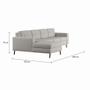Imagem de Sofá 4 Lugares Surprised com Chaise Esquerdo Pé Palito Linho Cotton Cru