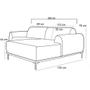 Imagem de Sofá 5 Lugares com Chaise Direito Para Sala Molino 320 cm D02 Veludo Roxo Grape C-292 - Lyam Decor