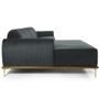 Imagem de Sofá 5 Lugares com Chaise Esquerdo Para Sala Molino 320cm D02 Veludo Cinza B-317 - Lyam Decor