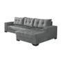 Imagem de Sofá 5 Lugares Saint com Chaise Direito Suede Cinza
