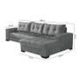 Imagem de Sofá 5 Lugares Saint com Chaise Direito Suede Cinza