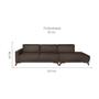 Imagem de Sofa 6 Lugares Com Chaise Pes Imbuia Henry