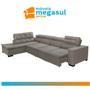 Imagem de Sofá 7 Lugares Canto Assento Retrátil Pillow Chaise D 3,60 x2,20 m Sttilo Bege - MegaSul