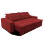Imagem de Sofá Amazonas 2,90 metros Retrátil com Molas Suede Veludo Light Vermelho - Sofá na Web