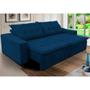 Imagem de Sofá Amazonas 3 metros Retrátil com Molas Suede Veludo Light Azul - Sofá na Web