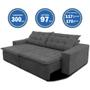 Imagem de Sofá Amazonas 3 metros Retrátil com Molas Suede Veludo Light Cinza - Sofá na Web
