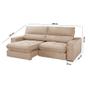 Imagem de Sofá Aspem Linho 02 Módulos de 100m B25cm Meu Sofá Online