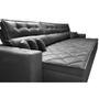 Imagem de Sofá Austin 3,22m Retrátil, Reclinável com Molas no Assento e Almofadas, Tecido Suede Preto
