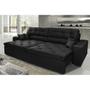 Imagem de Sofá Austin Plus 2,02 m Retrátil com Molas Veludo Light Preto - Sofá na Web