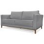 Imagem de Sofa Balli 2 Lugares 190cm Pes Madeira Linho 222 Cinza Ezz