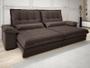 Imagem de Sofá Bergamo 2,10m Assento Retrátil e Reclinável Velosuede Chocolate - NETSOFAS