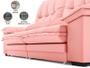 Imagem de Sofá Bergamo 2,10m Assento Retrátil e Reclinável Velosuede Rose - NETSOFAS