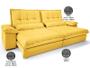 Imagem de Sofá Bergamo 2,30m Assento Retrátil e Reclinável Velosuede Canário - NETSOFAS