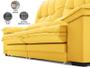 Imagem de Sofá Bergamo 2,30m Assento Retrátil e Reclinável Velosuede Canário - NETSOFAS