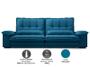 Imagem de Sofá Bergamo 2,50m Assento Retrátil e Reclinável Velosuede Royal - NETSOFAS