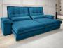 Imagem de Sofá Bergamo 2,50m Assento Retrátil e Reclinável Velosuede Royal - NETSOFAS
