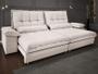 Imagem de Sofa Bergamo 2,90m Assento Retratil e Reclinavel Velosuede Areia - NETSOFAS