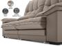 Imagem de Sofá Bergamo 2,90m Assento Retrátil e Reclinável Velosuede Capuccino - NETSOFAS