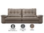 Imagem de Sofá Bergamo 2,90m Assento Retrátil e Reclinável Velosuede Capuccino - NETSOFAS