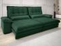 Imagem de Sofá Bergamo 2,90m Assento Retrátil e Reclinável Velosuede Verde - NETSOFAS