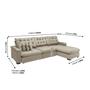Imagem de Sofá Berlin 3.85x1.70m com Chaise Super Pillow Top - Bege