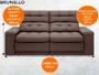 Imagem de Sofá Brunello 1,70m Retrátil e Reclinável Velosuede Chocolate - NETSOFAS