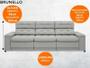 Imagem de Sofá Brunello 2,05m Retrátil e Reclinável Velosuede Grafite - NETSOFAS