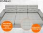Imagem de Sofá Brunello 2,05m Retrátil e Reclinável Velosuede Grafite - NETSOFAS