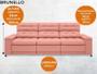 Imagem de Sofá Brunello 2,05m Retrátil e Reclinável Velosuede Rose - NETSOFAS