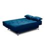 Imagem de sofá cama 1,80m Flor Suede Azul Adonai Estofados