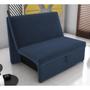 Imagem de Sofá Cama 2 Lugares Belize Suede Azul