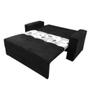 Imagem de Sofá-Cama 2 Lugares Pratik 5000 Mamflex Preto/Cinza Floral Suede Amassado