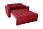Imagem de Sofa cama 2 lugares Reclinavel Drika Veludo Vermelho 404
