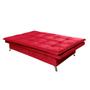 Imagem de Sofá-Cama 3 Lugares Casal Mirage Suede Amassado Vermelho