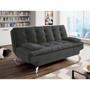 Imagem de Sofá-Cama 3 Lugares Casal Premium Suede Cinza