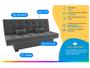 Imagem de Sofá-cama 3 Lugares Casal Reclinável Veludo Matrix Laila
