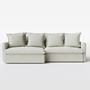 Imagem de Sofá Cama Bariloche 1,60m em Linho Brooks Off White - Home Mobily