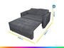 Imagem de Sofá-cama Casal 2 Lugares Reclinável Veludo Matrix Drika