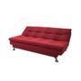 Imagem de Sofá-Cama Casal 3 Lugares Bianca Suede Vermelho