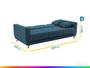 Sofá-cama Casal 3 Lugares com Baú Reclinável Veludo Matrix Pâmela Imagem de Sofá-cama Casal 3 Lugares com Baú Reclinável Veludo Matrix Pâmela