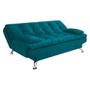 Imagem de Sofá-Cama Casal 3 Lugares Premium A2 Suede Azul Turquesa