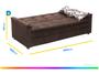 Imagem de Sofá-cama Casal 3 Lugares Reclinável Veludo