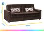 Imagem de Sofá-cama Casal 3 Lugares Reclinável Veludo