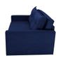 Imagem de Sofá-Cama Casal 3 Lugares Trancoso Suede Azul