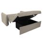 Imagem de Sofá-Cama Casal com Baú 2 Lugares Zaia Suede Bege