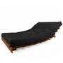 Imagem de Sofá Cama Casal Futon Tokio Preto Acquablock Madeira Maciça Cor Imbuia